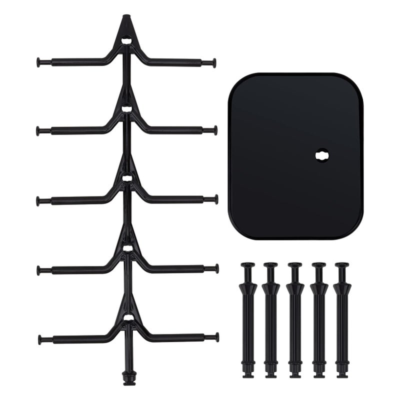 DesignSter Sunglasses Display-2PCS Set Eyeglasses Stand Rack, Sunglasses Organizer Stand, Sunglasses Storage (Black 2pcs) - Image 3